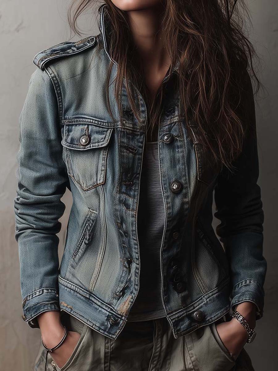 Jeansjacka Dani | Figursydd lätt jacka