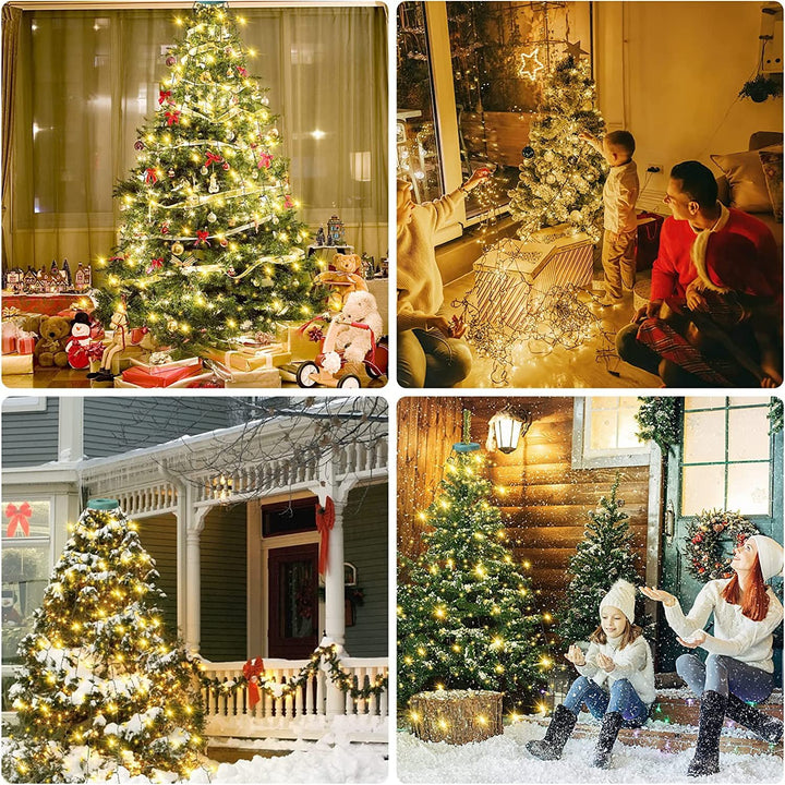 Magisk Vattenfallsbelysning för Julgranen