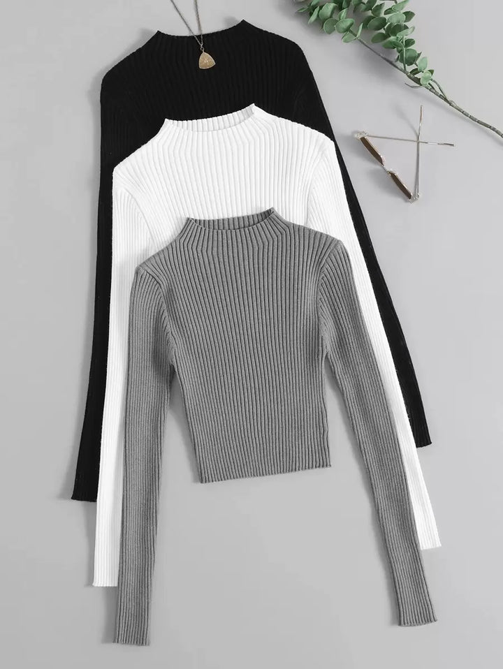 Diane | 3-delad ribbad stickad set