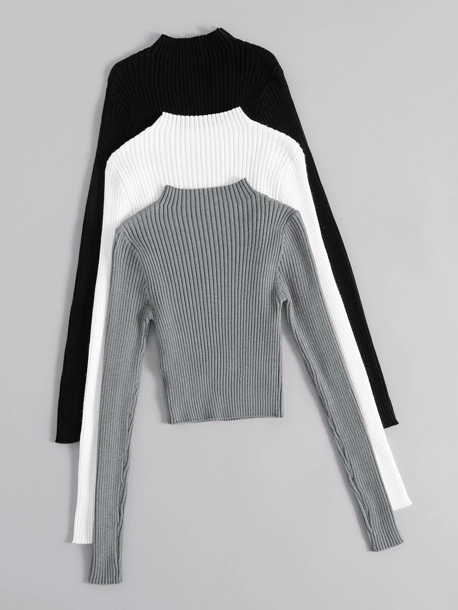 Diane | 3-delad ribbad stickad set