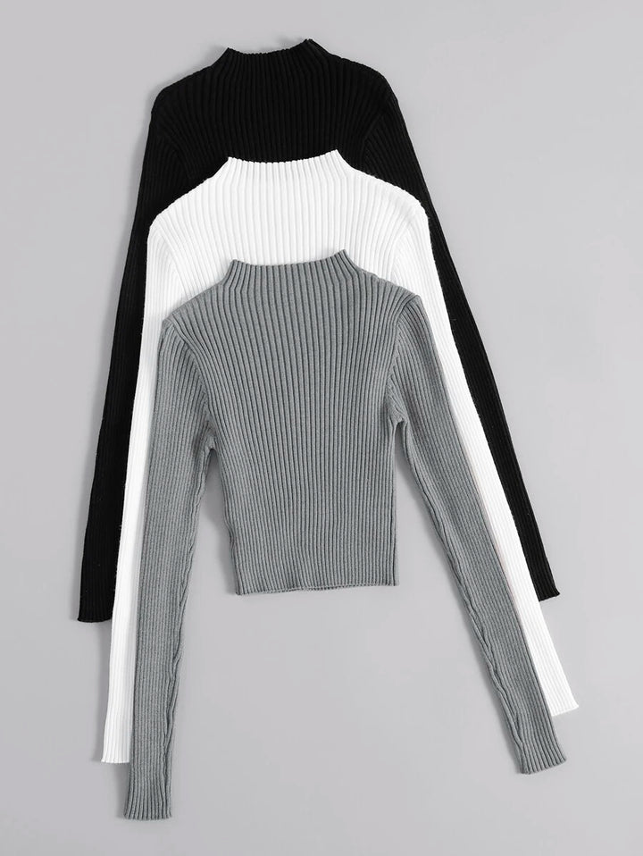 Diane | 3-delad ribbad stickad set