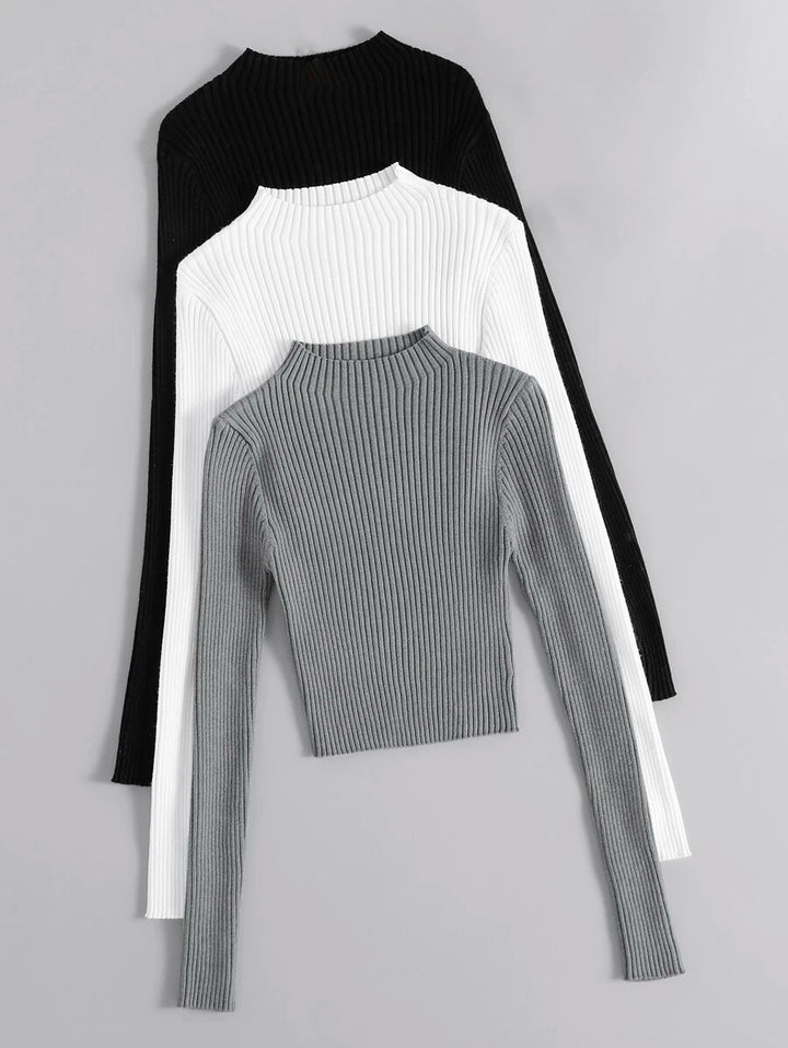 Diane | 3-delad ribbad stickad set