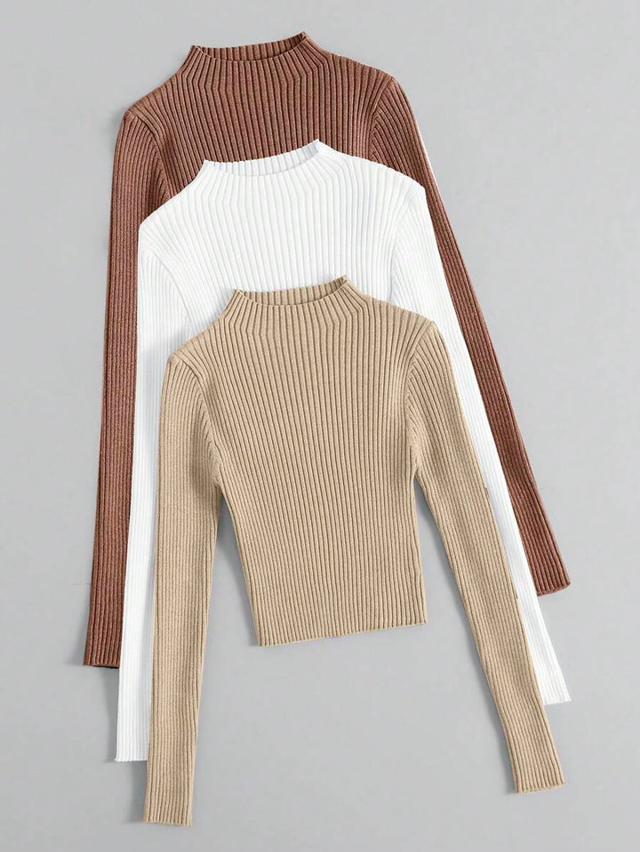 Diane | 3-delad ribbad stickad set