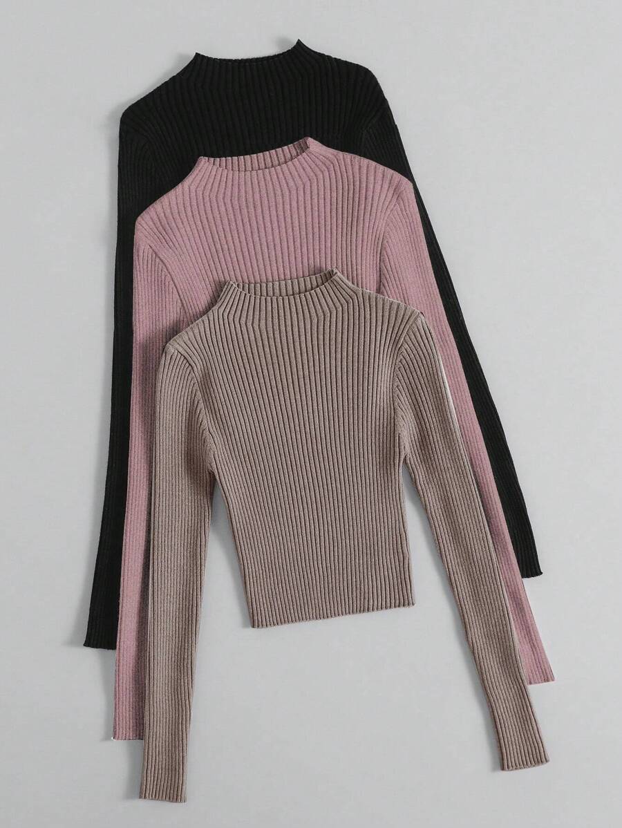 Diane | 3-delad ribbad stickad set