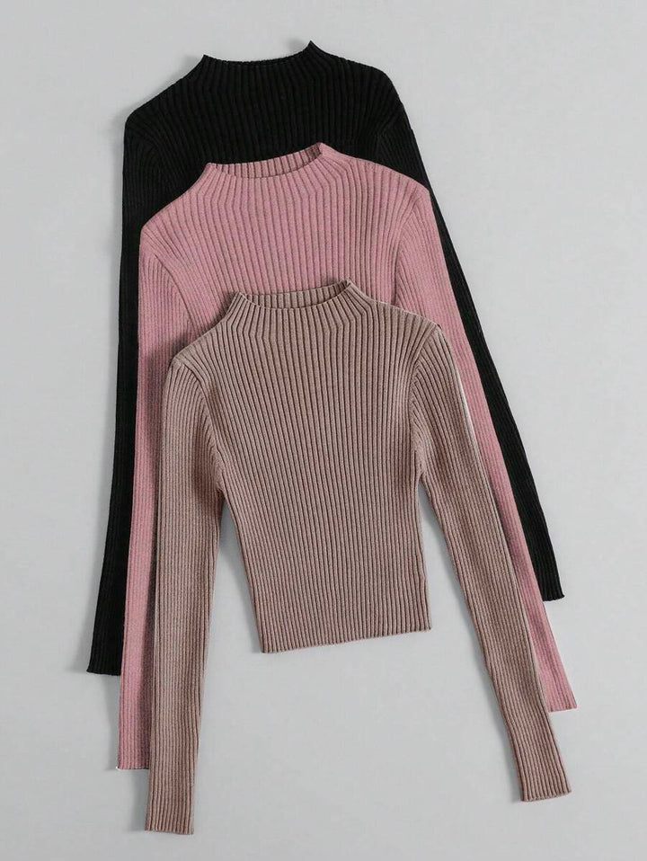 Diane | 3-delad ribbad stickad set