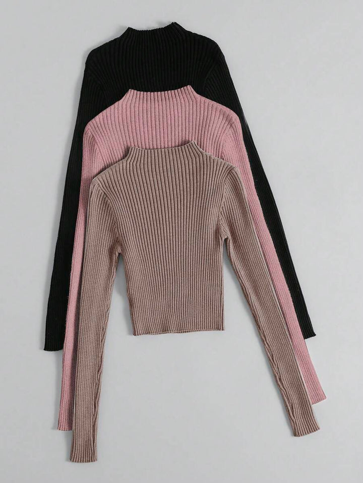 Diane | 3-delad ribbad stickad set