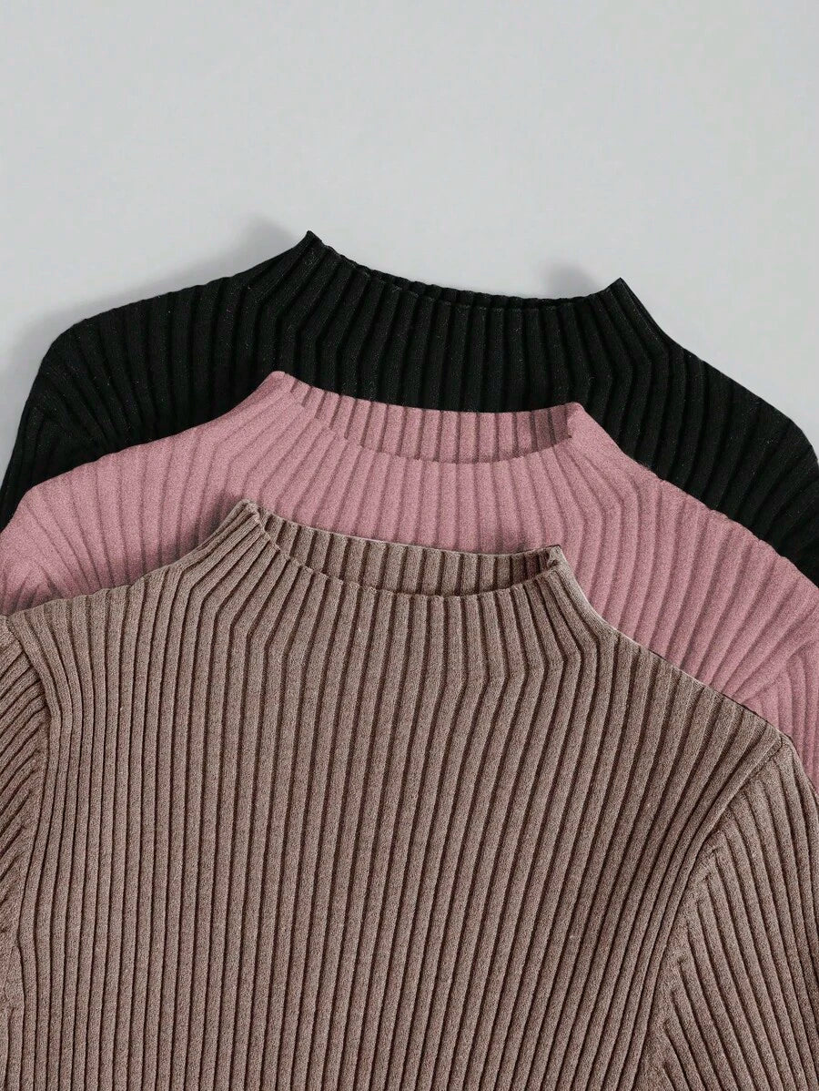 Diane | 3-delad ribbad stickad set