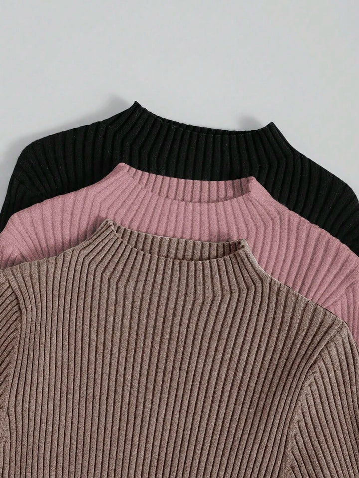 Diane | 3-delad ribbad stickad set