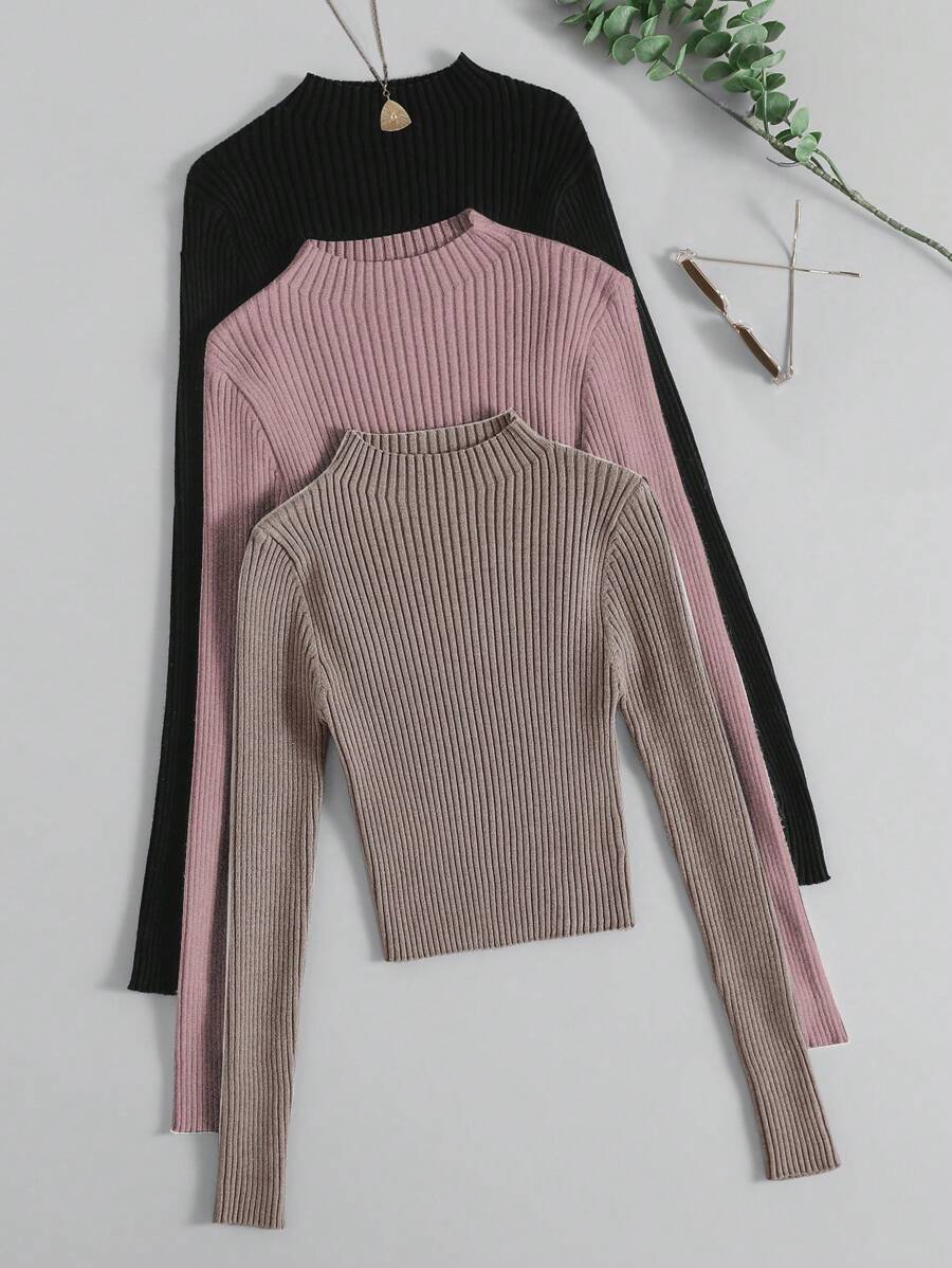 Diane | 3-delad ribbad stickad set