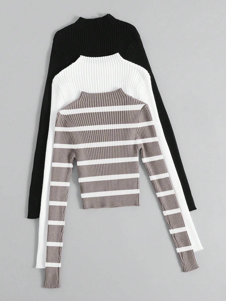 Diane | 3-delad ribbad stickad set