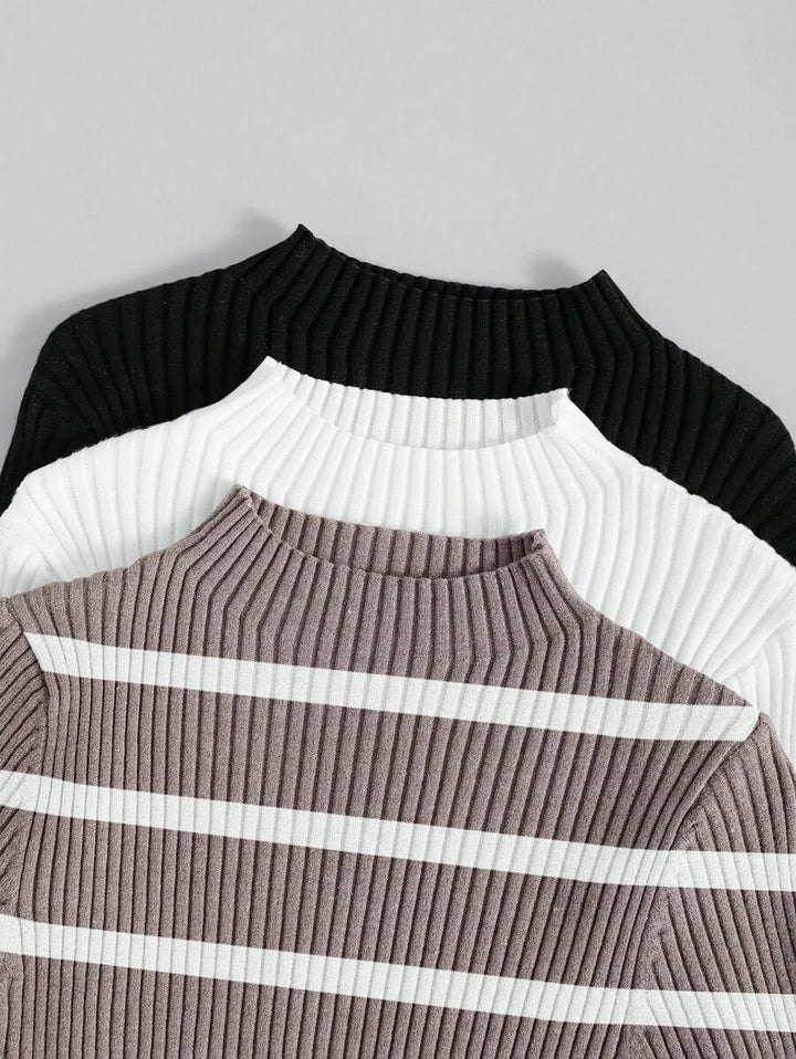 Diane | 3-delad ribbad stickad set