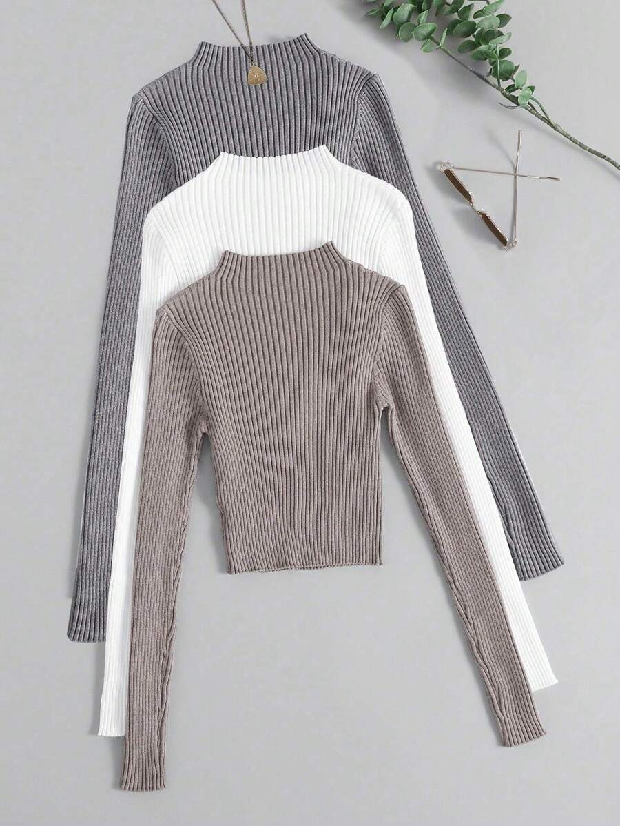 Diane | 3-delad ribbad stickad set