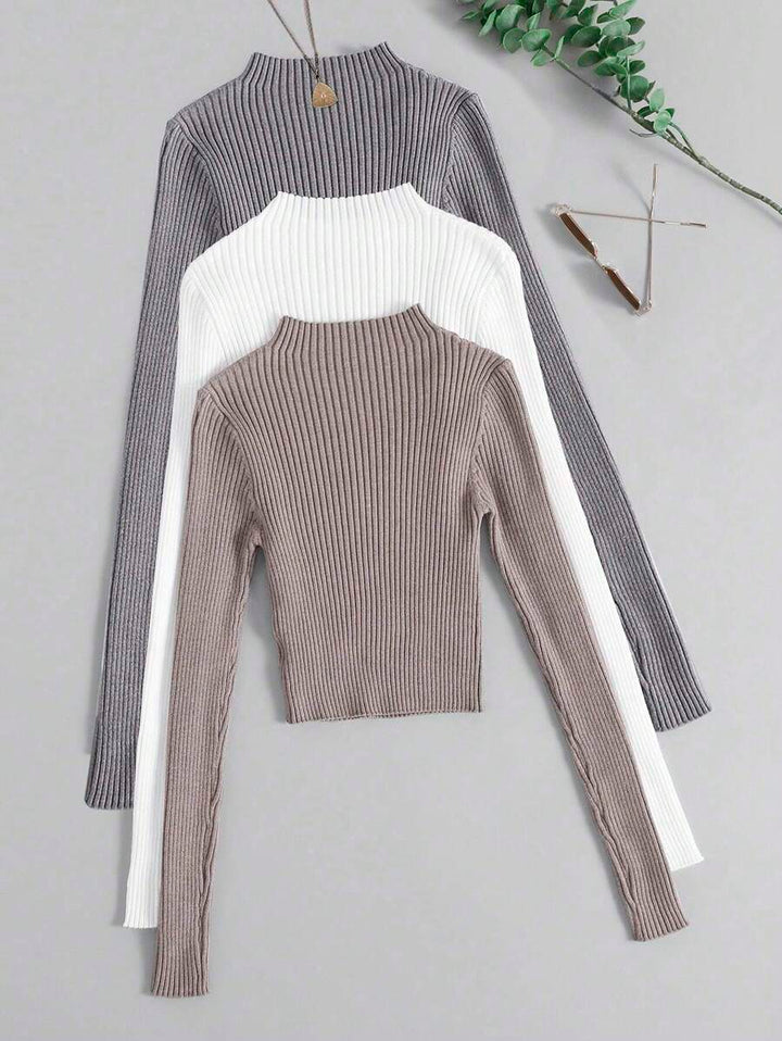 Diane | 3-delad ribbad stickad set