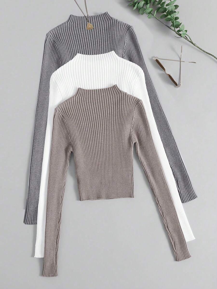 Diane | 3-delad ribbad stickad set