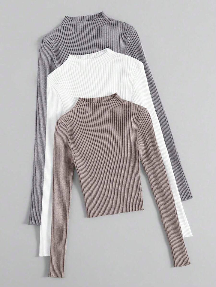 Diane | 3-delad ribbad stickad set