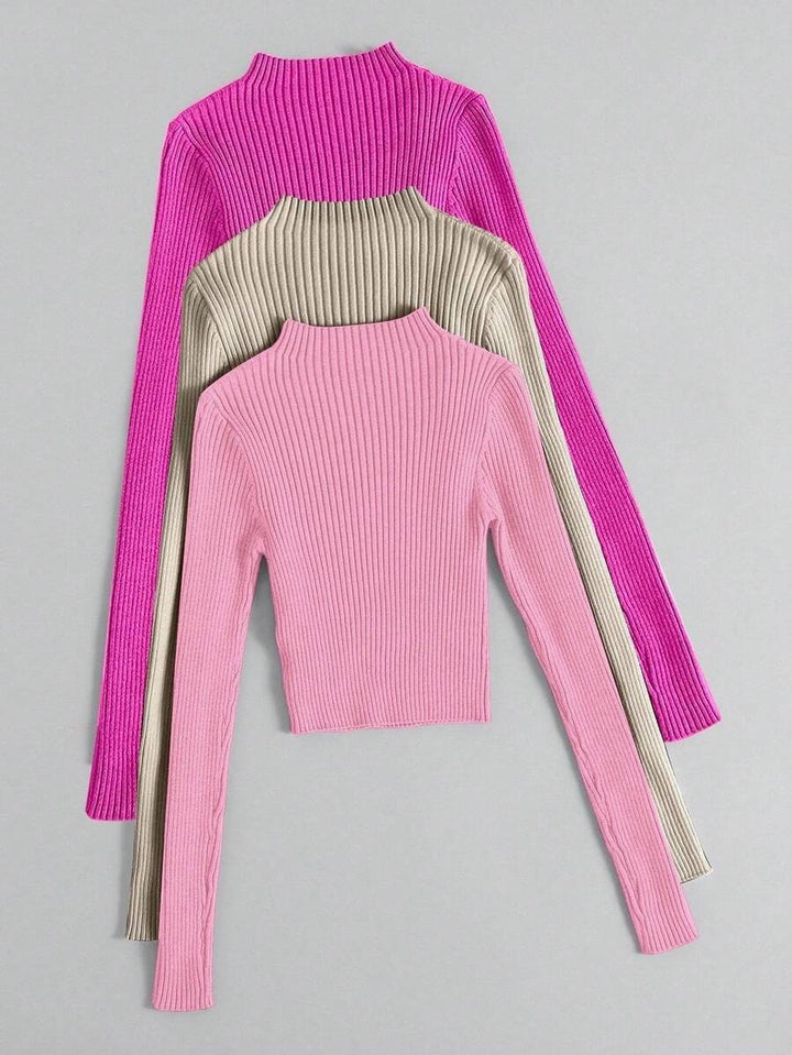 Diane | 3-delad ribbad stickad set