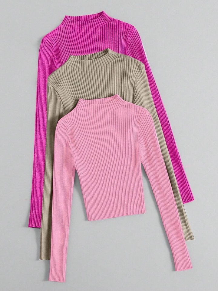 Diane | 3-delad ribbad stickad set