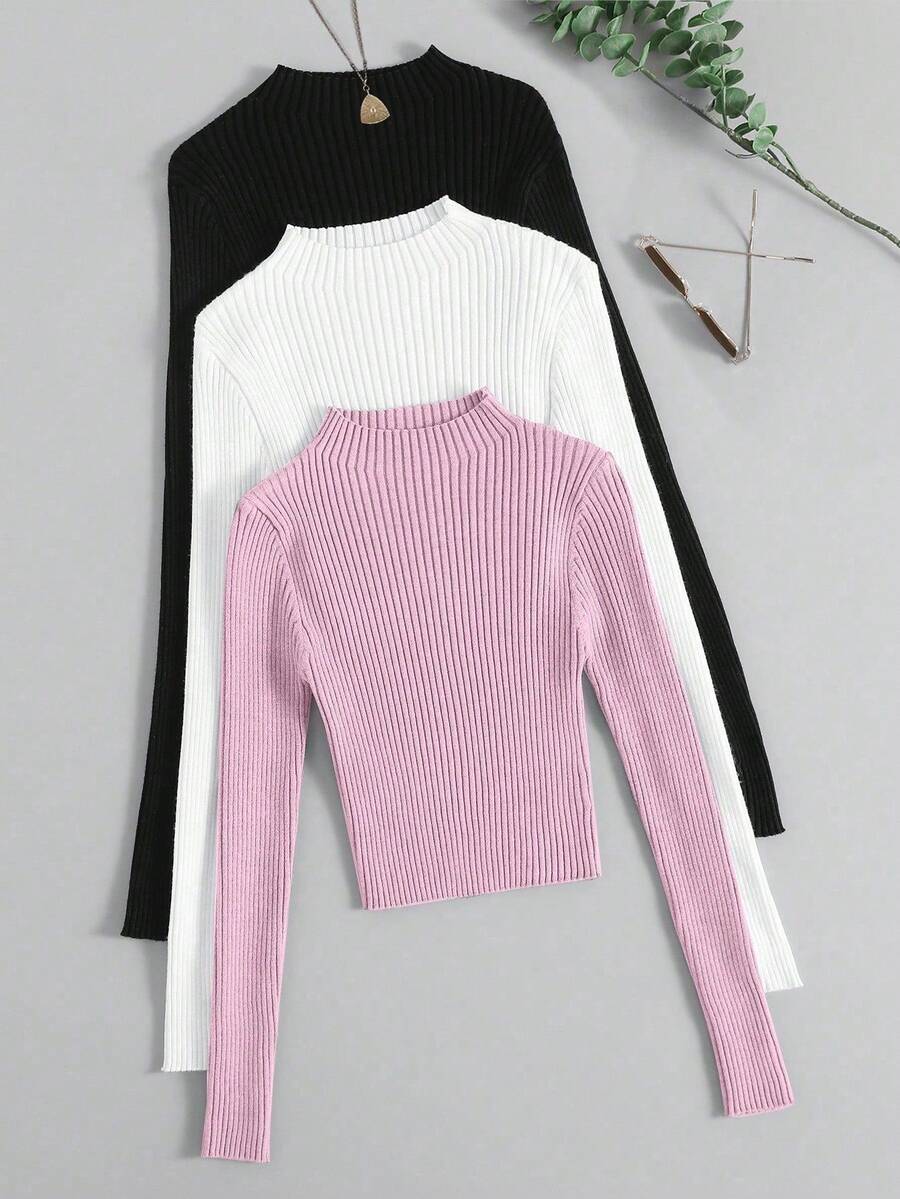 Diane | 3-delad ribbad stickad set