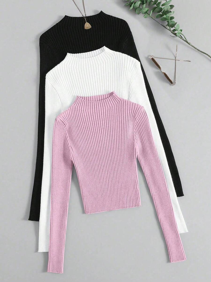 Diane | 3-delad ribbad stickad set