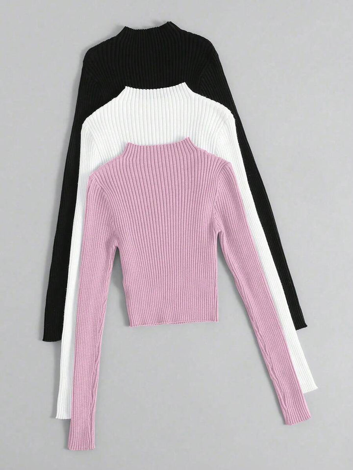 Diane | 3-delad ribbad stickad set