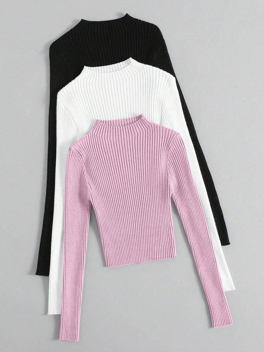 Diane | 3-delad ribbad stickad set