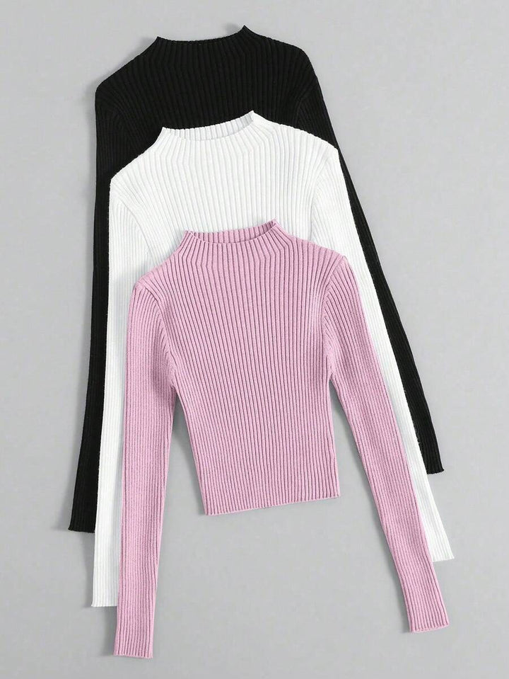 Diane | 3-delad ribbad stickad set