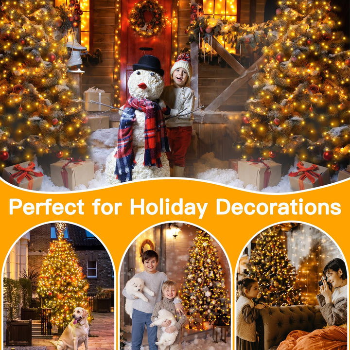 Magisk Vattenfallsbelysning för Julgranen