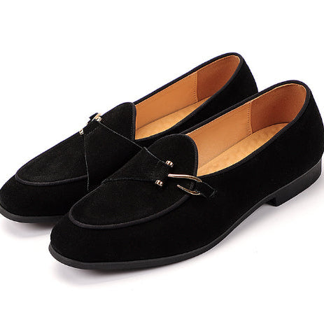 Alessandro Cortese™ | Suede Metal-Detail Loafers