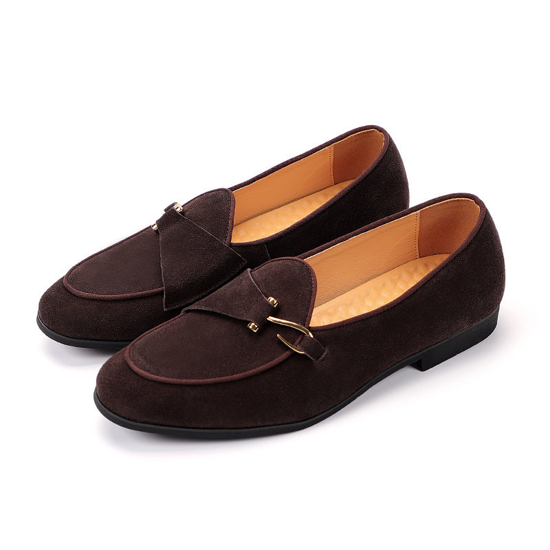 Alessandro Cortese™ | Suede Metal-Detail Loafers