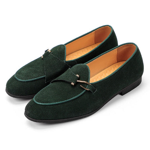 Alessandro Cortese™ | Suede Metal-Detail Loafers