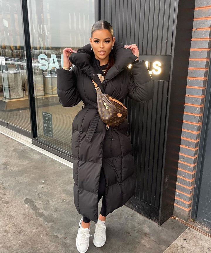 Zimara | Long Quilted Winter Jacket for Women