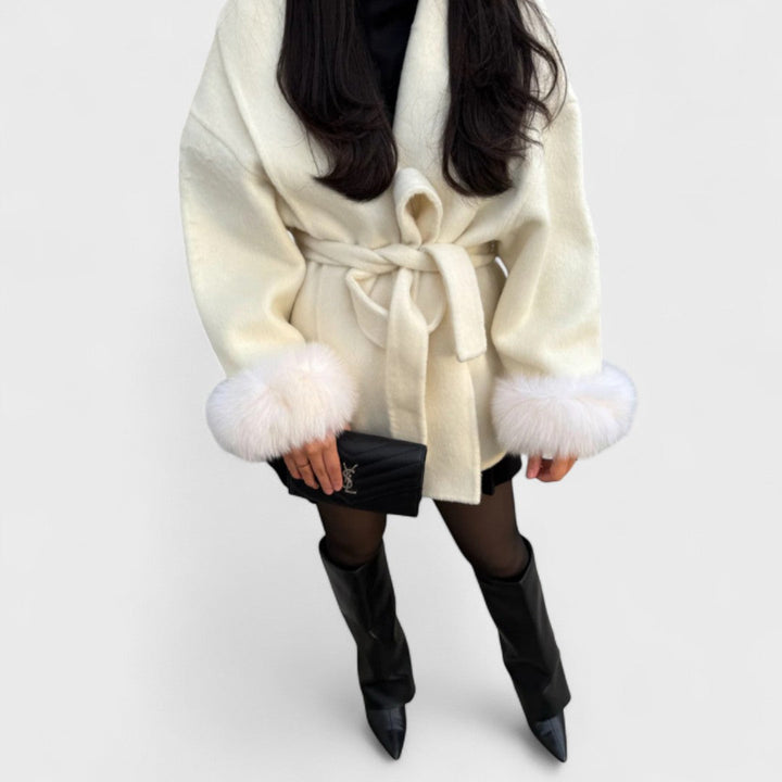 Woolcat | Elegant Coat with Eco-Friendly Faux Fur Details