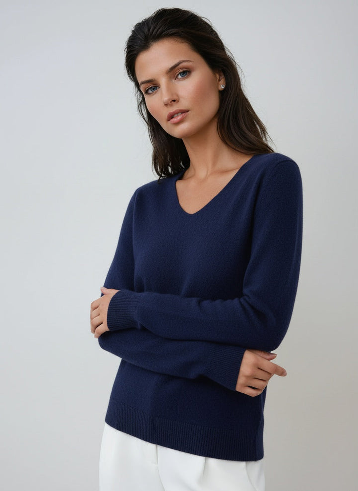 Elaira | Sweater with V-Neck and Long Sleeves