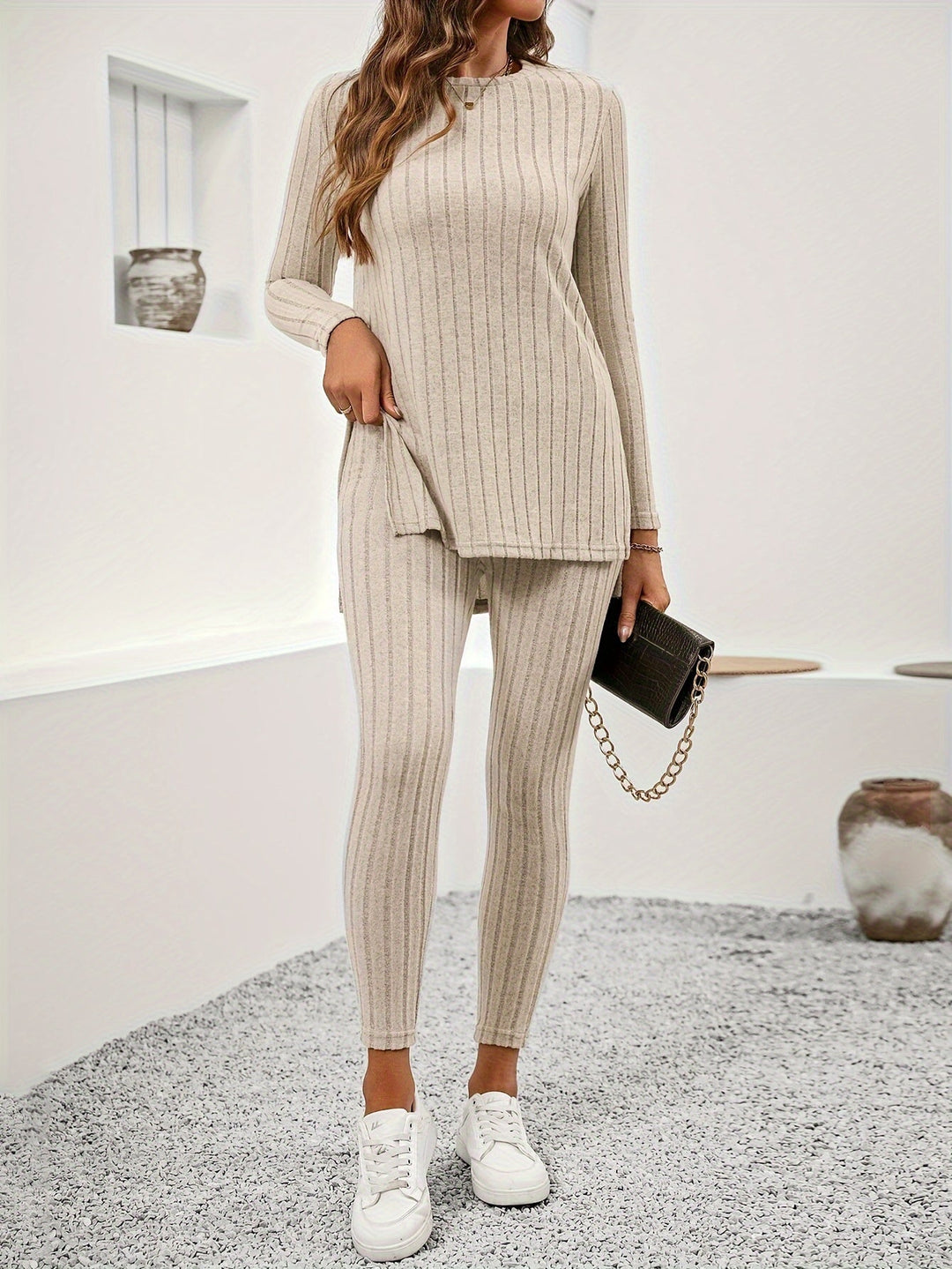 Mila | Ribbad loungewear set