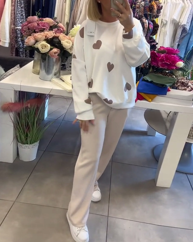 Mila | Stickad tröja med hjärtan