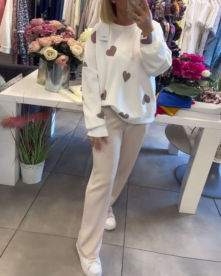 Mila | Stickad tröja med hjärtan