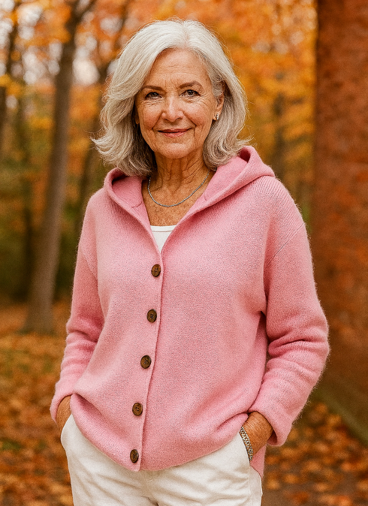 LUNA™ | Stickad kofta med huva