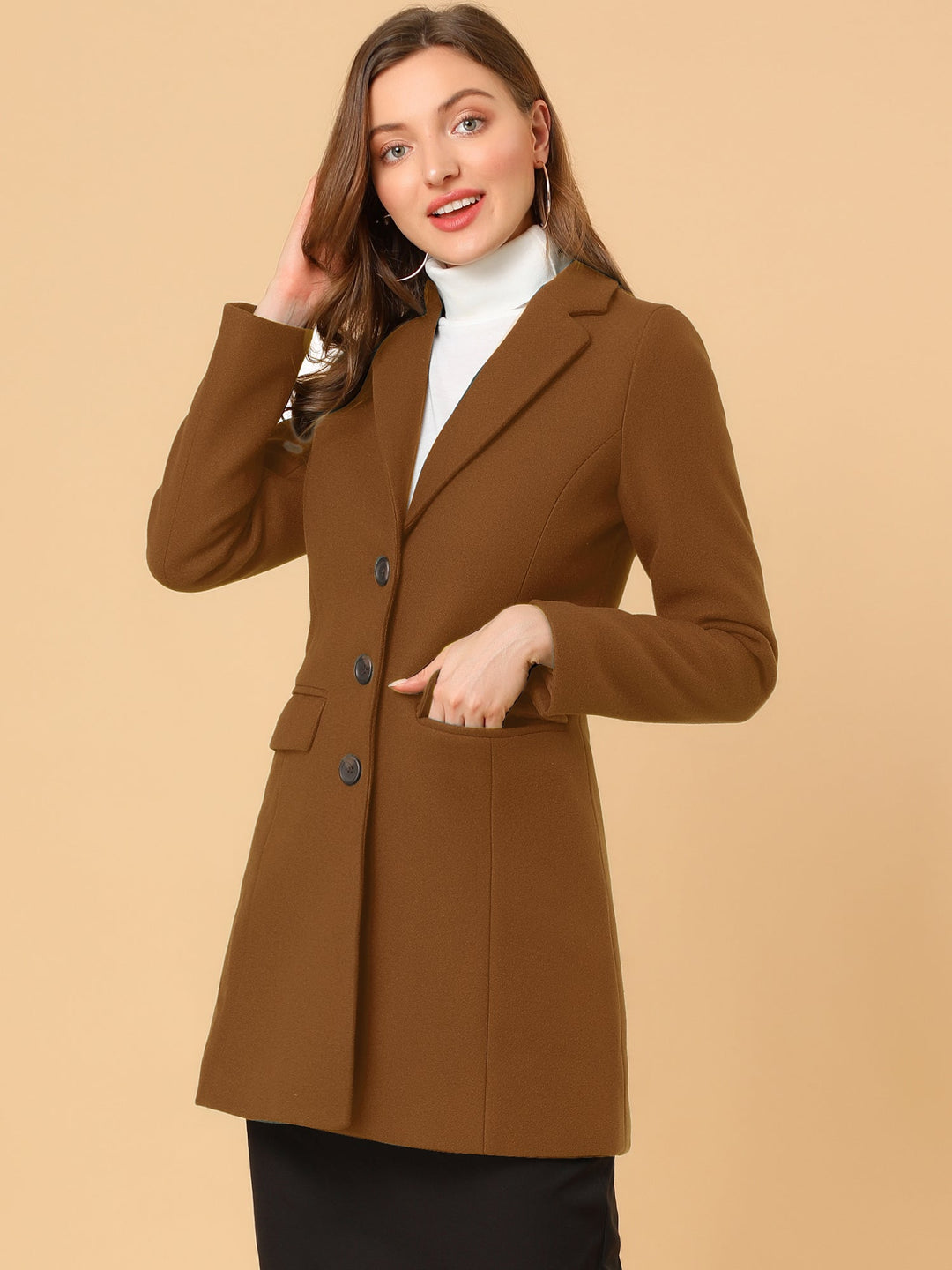 Wool Coat | Classic Cut with Collar